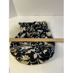 Vera‎ Bradley Wet/Dry Bag Black Yellow Songbird 12x14”